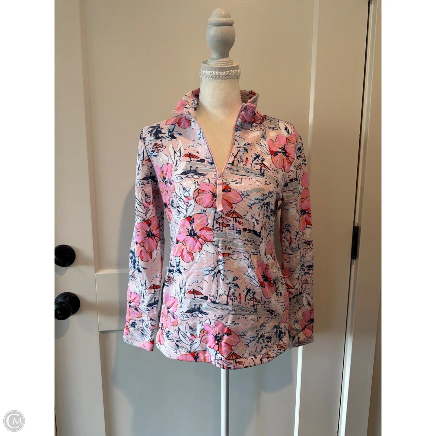 Sweatshirt Collar By Talbots In Pink, Size: Sp