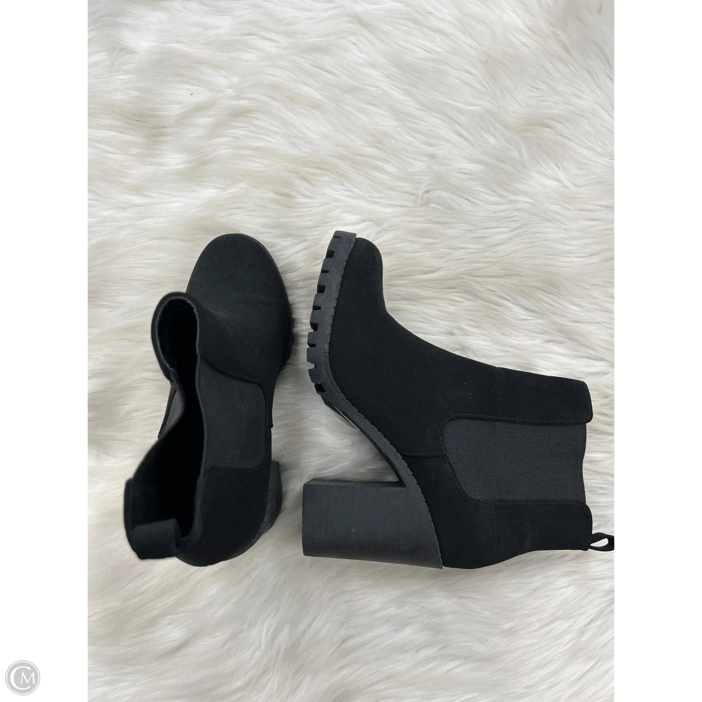 Boots Ankle Heels By Soda In Black, Size: 9