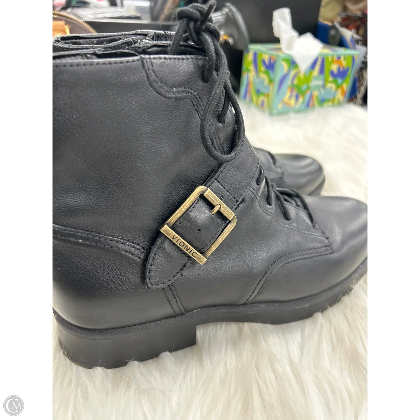 Boots Combat By Vionic In Black, Size: 9.5