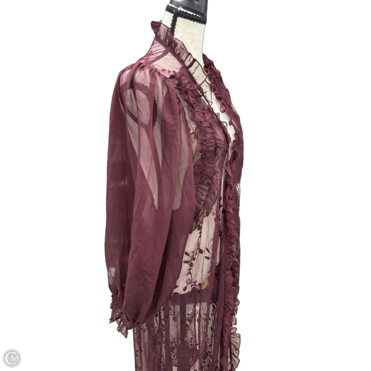 Cardigan By Cato In Maroon, Size: Xl