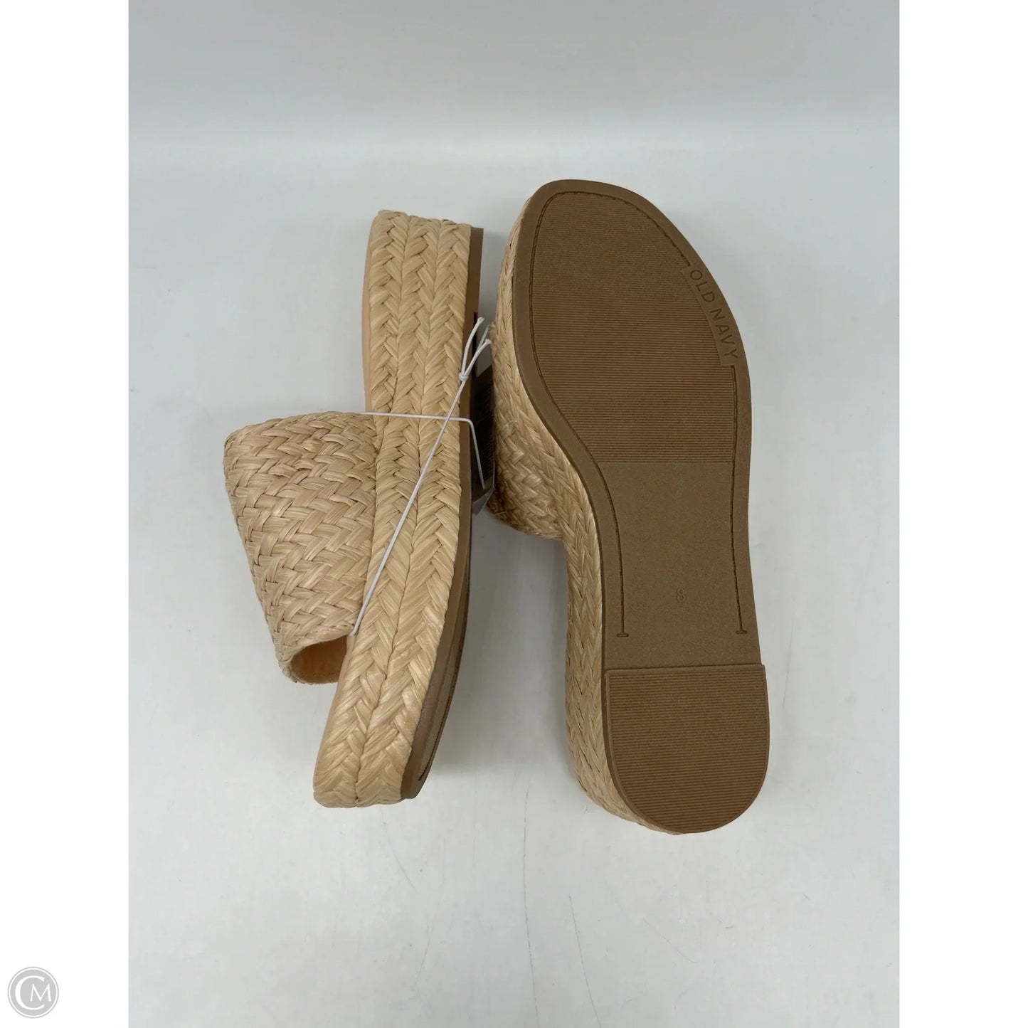 Sandals Heels Platform By Old Navy In Tan, Size: 8