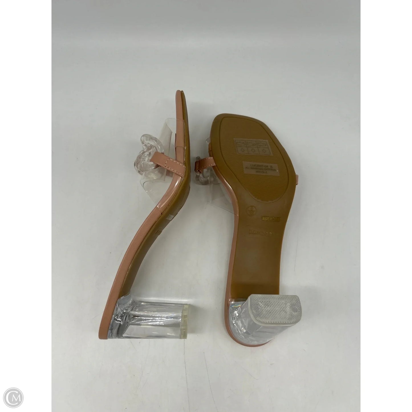 Sandals Heels Block By Bamboo In Clear, Size: 8