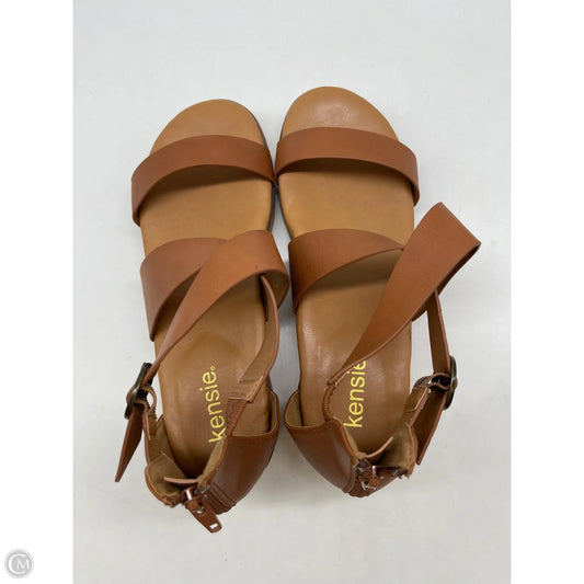 Sandals Heels Wedge By Kensie In Brown, Size: 9.5