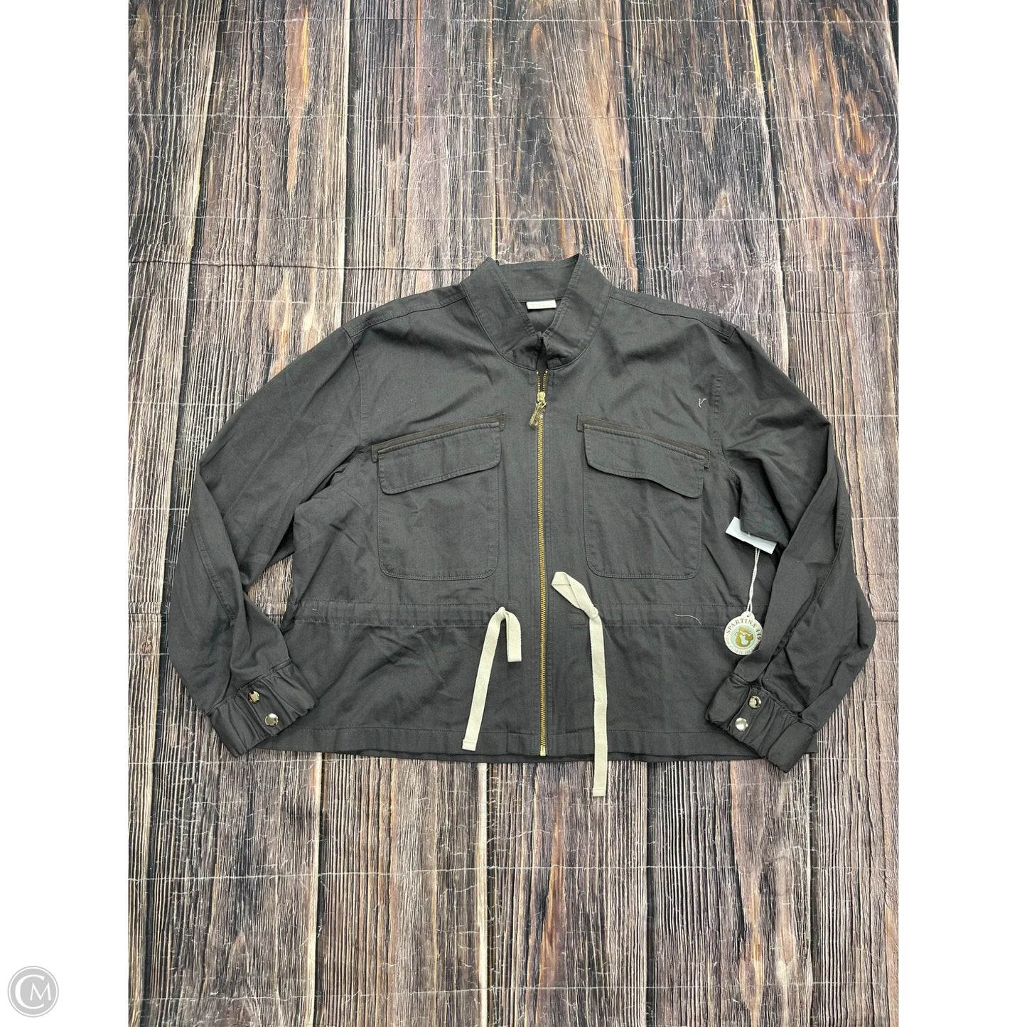 Jacket Designer By Spartina In Grey, Size: 1x