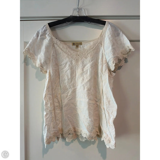 Top Short Sleeve By Democracy In Cream, Size: Xs