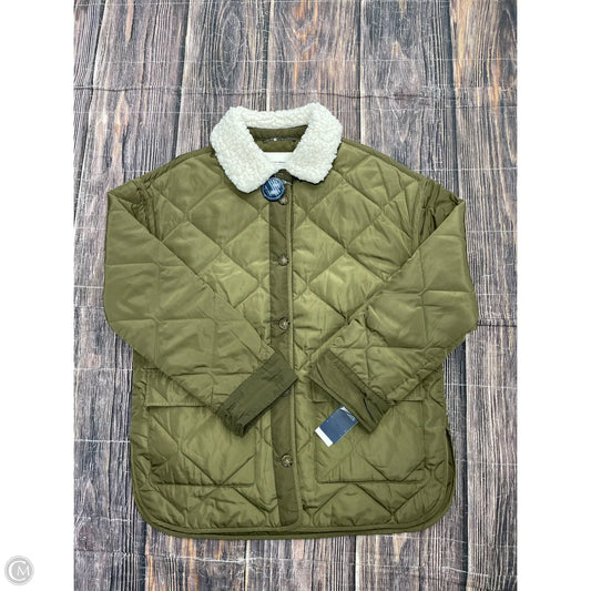 Coat Puffer & Quilted By Lucky Brand In Green, Size: M