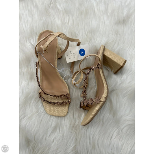 Sandals Heels Block By A New Day In Beige, Size: 7
