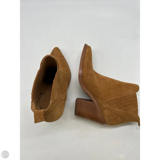 Boots Ankle Heels By Marc Fisher In Brown, Size: 6