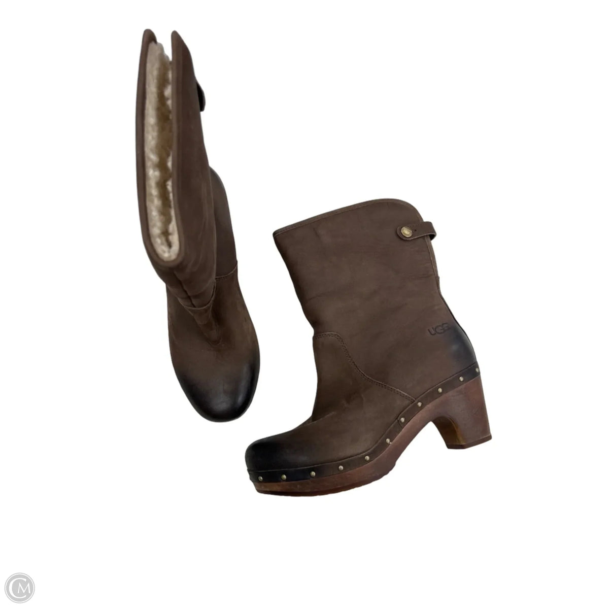Boots Designer By Ugg In Brown, Size: 8