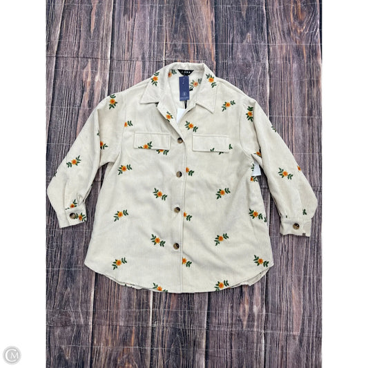 Jacket Shirt By J. NNA In Beige, Size: S
