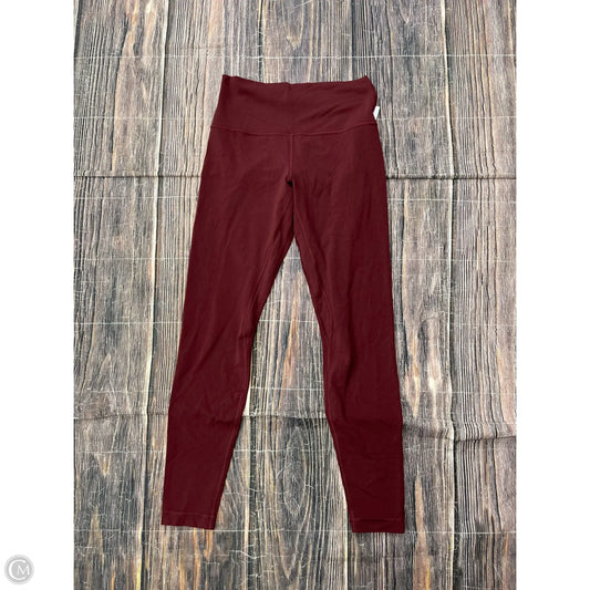 Athletic Leggings By Lululemon In Red, Size: 8