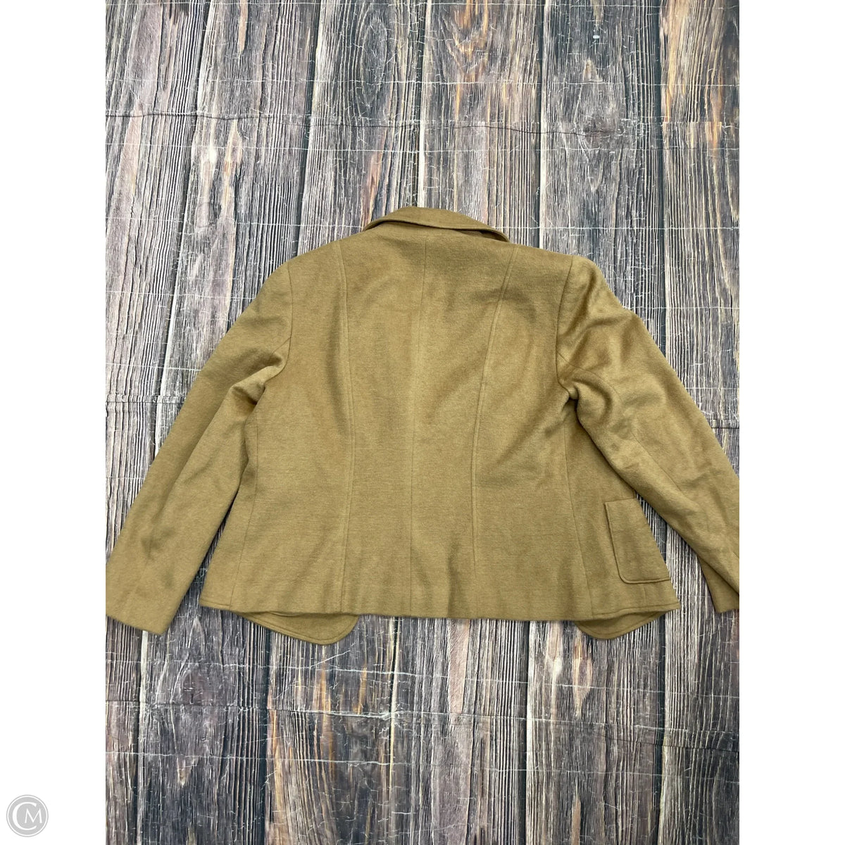 Coat Wool By Clothes Mentor In Tan, Size: L
