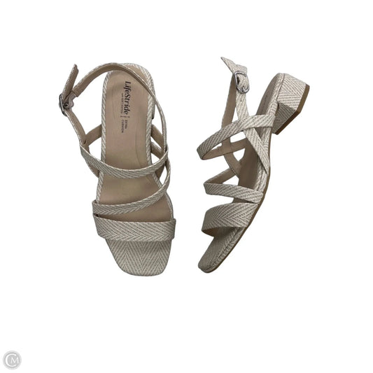Sandals Heels Block By Life Stride In Tan, Size: 8