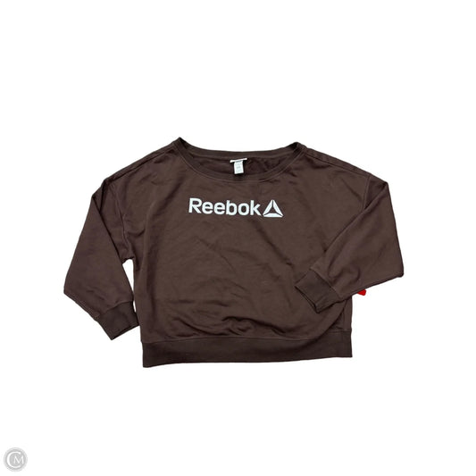 Athletic Sweatshirt Crewneck By Reebok In Brown, Size: 1x