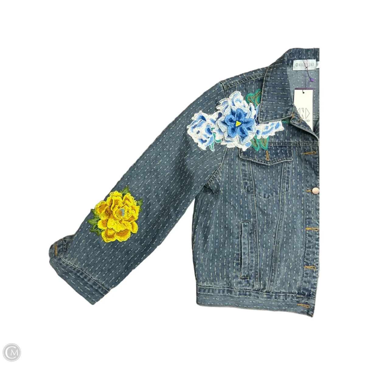Jacket Denim By Clothes Mentor In Blue, Size: Xl