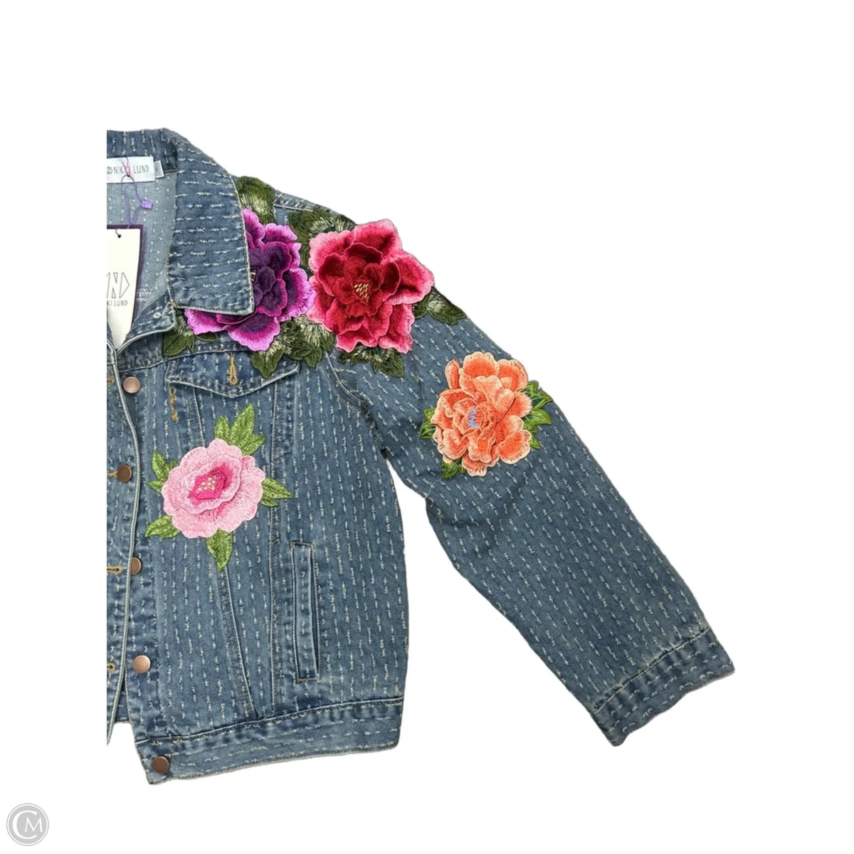 Jacket Denim By Clothes Mentor In Blue, Size: Xl