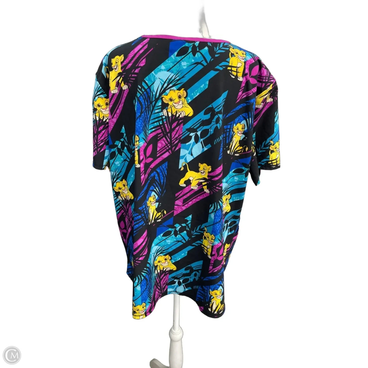 Top Short Sleeve By Disney In Black, Size: 2x