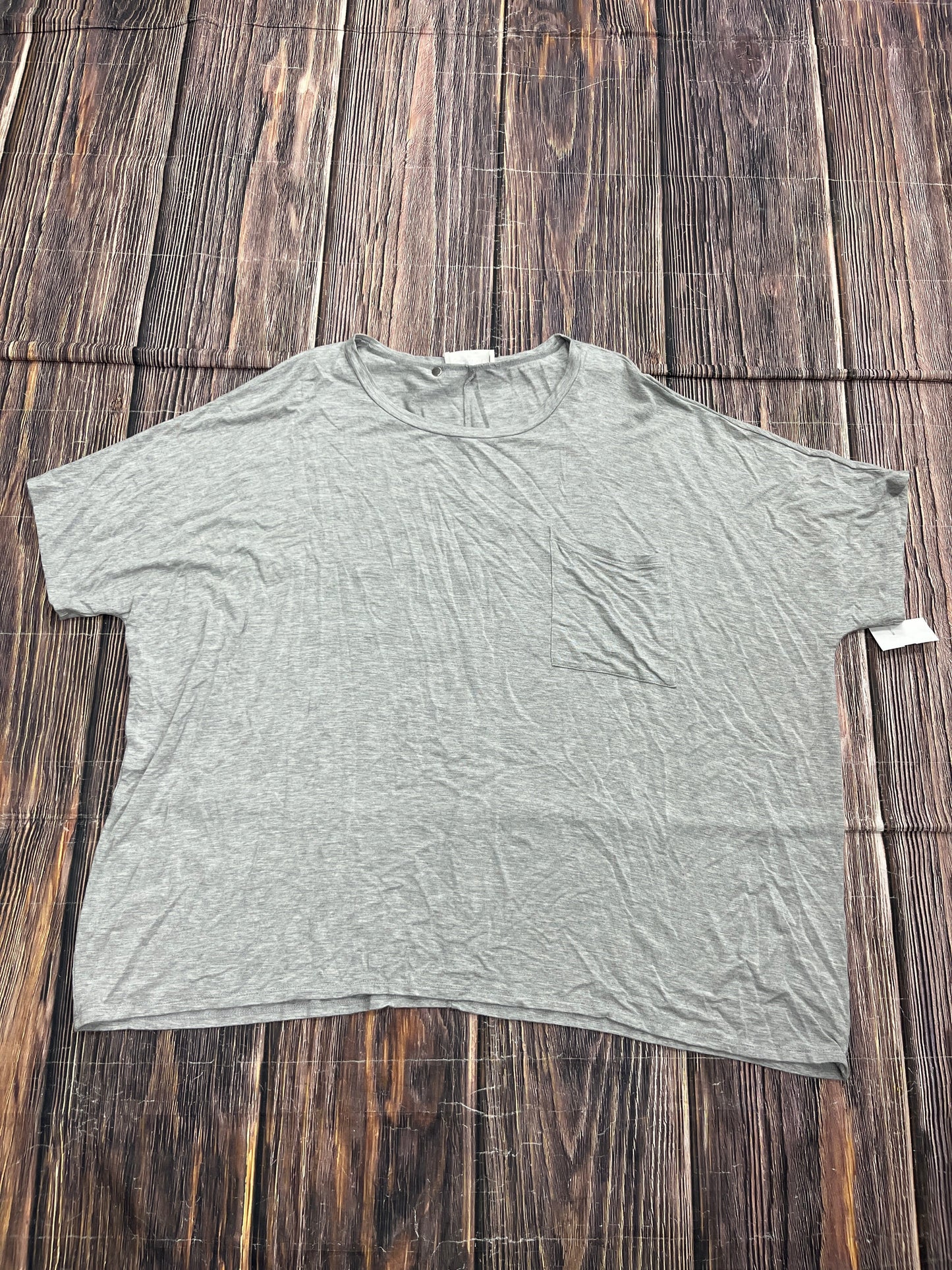 Grey Top Short Sleeve Basic Zenana Outfitters, Size M