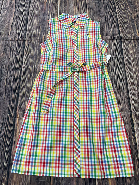 Plaid Pattern Dress Casual Midi Tommy Hilfiger, Size S