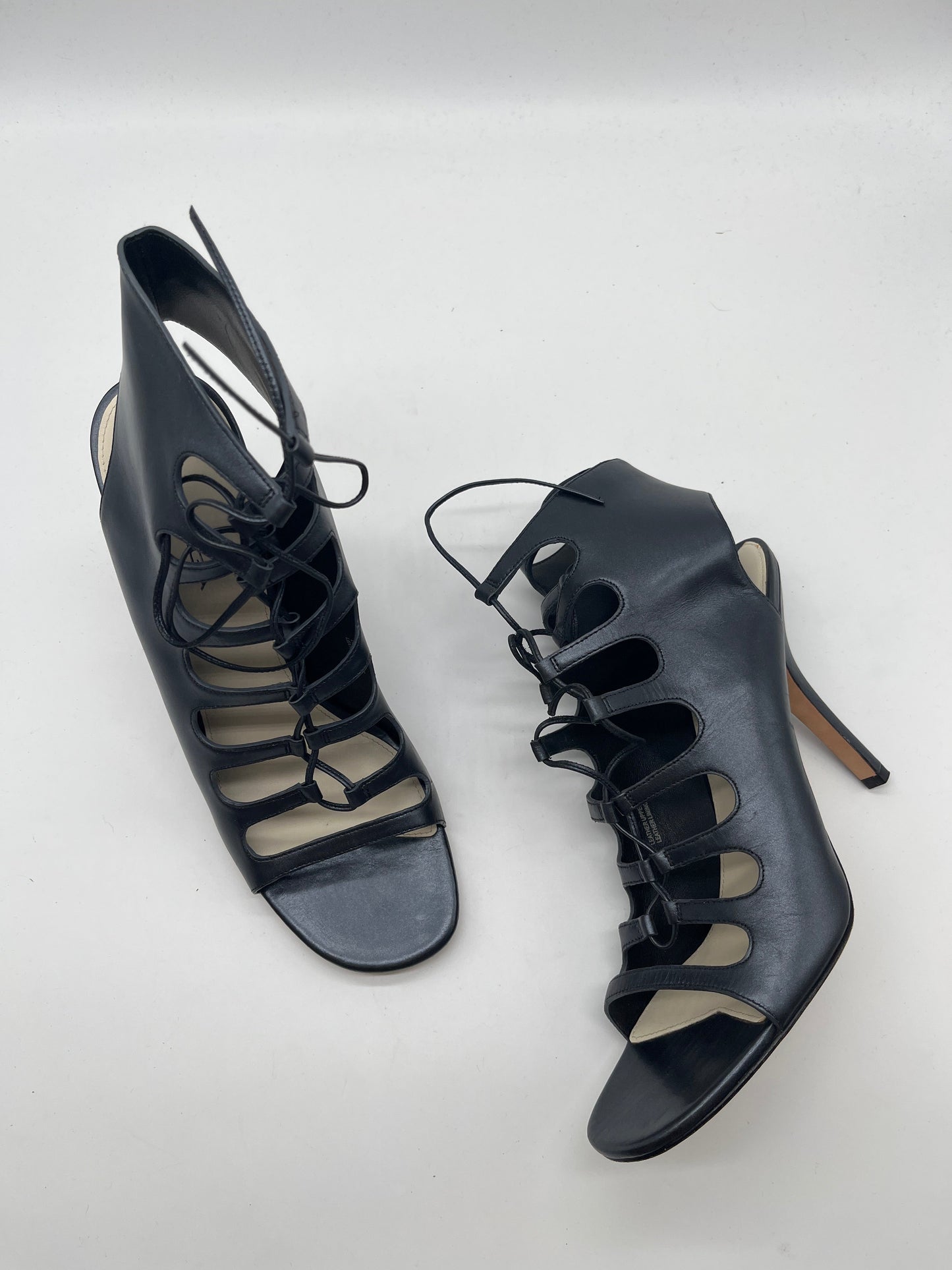 Black Sandals Heels Stiletto Via Spiga, Size 10