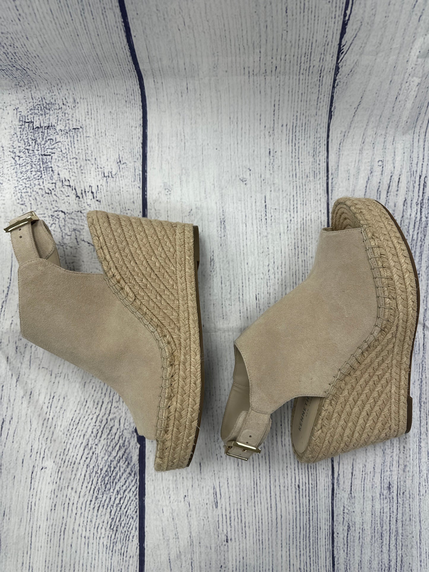 Sandals Heels Wedge By Kenneth Cole In Tan, Size: 9.5