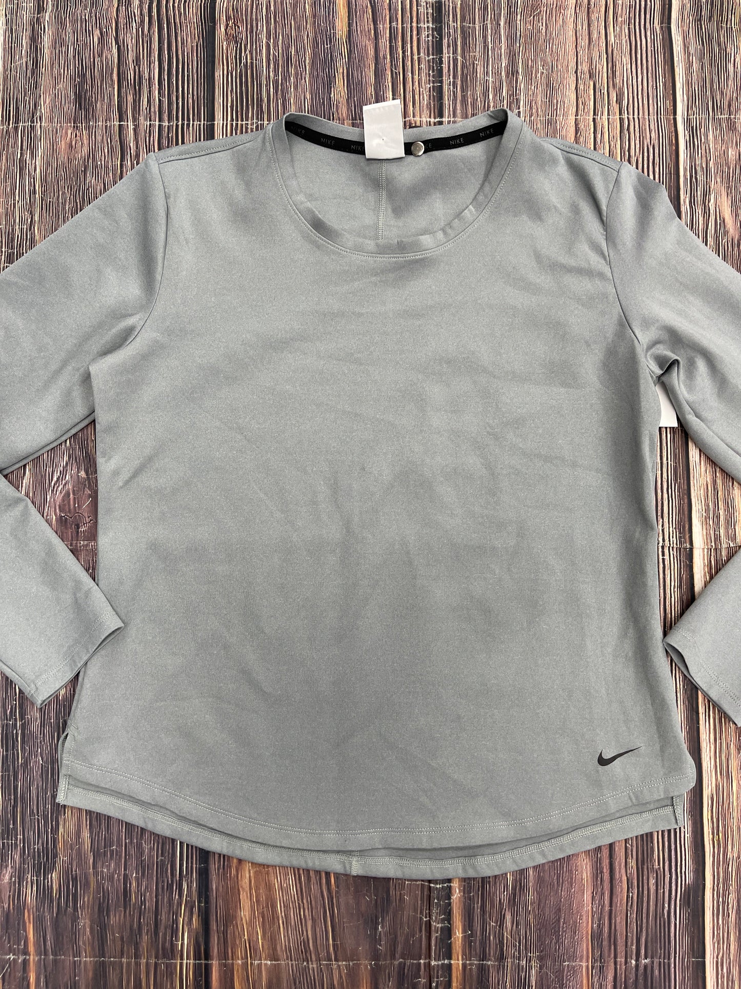 Grey Athletic Top Long Sleeve Crewneck Nike, Size M