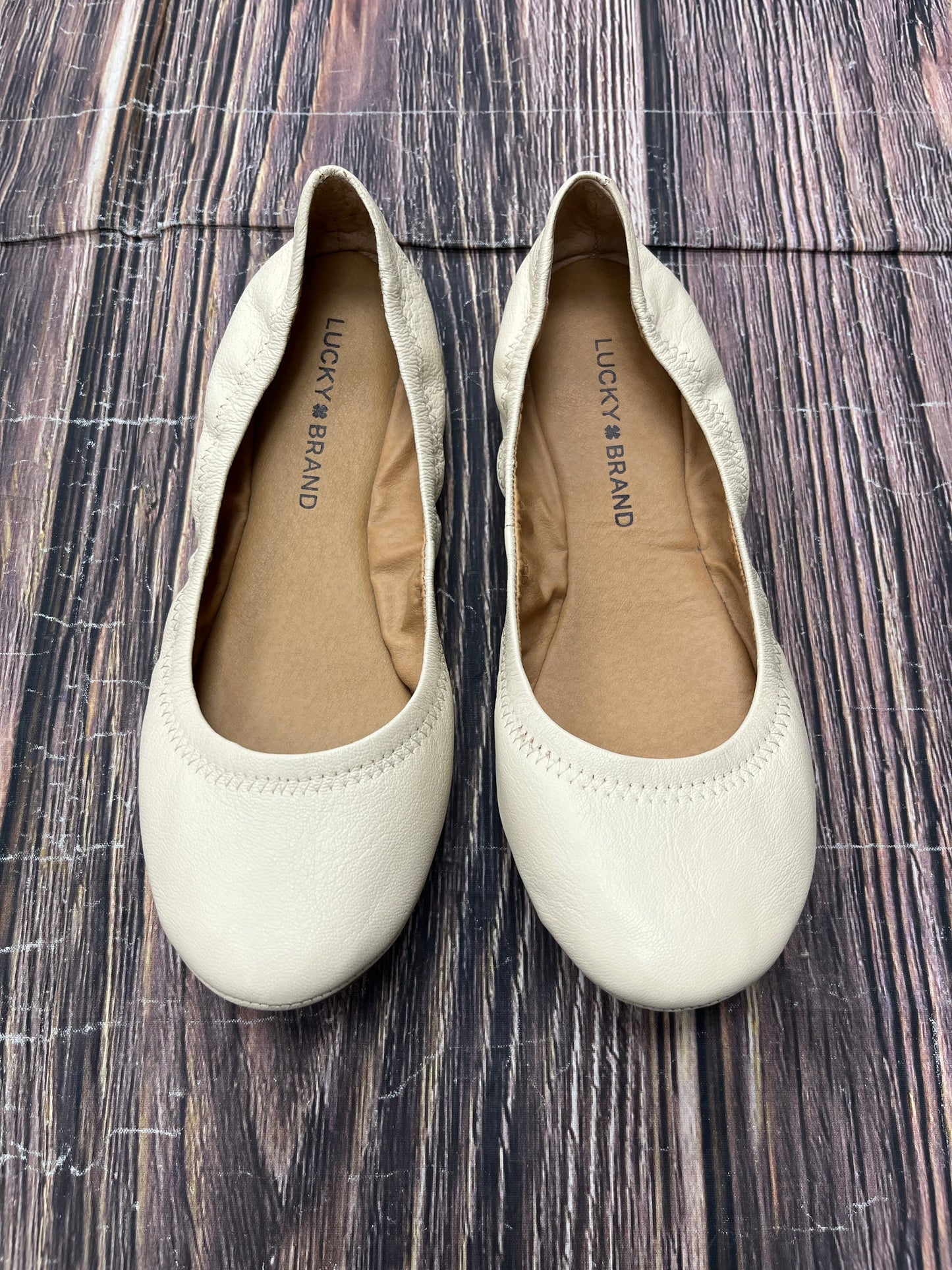 Cream Shoes Flats Lucky Brand, Size 7