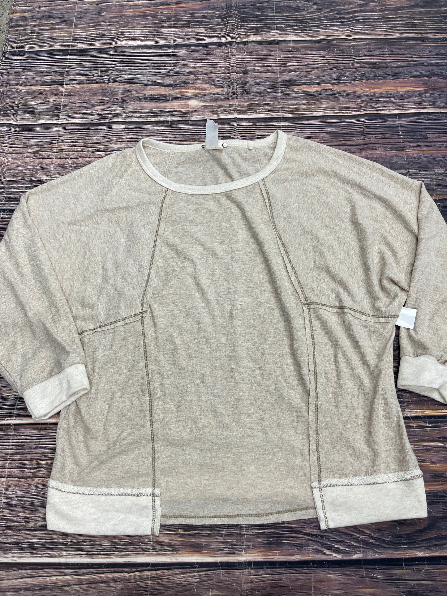 Tan Top Long Sleeve Bibi, Size Xl