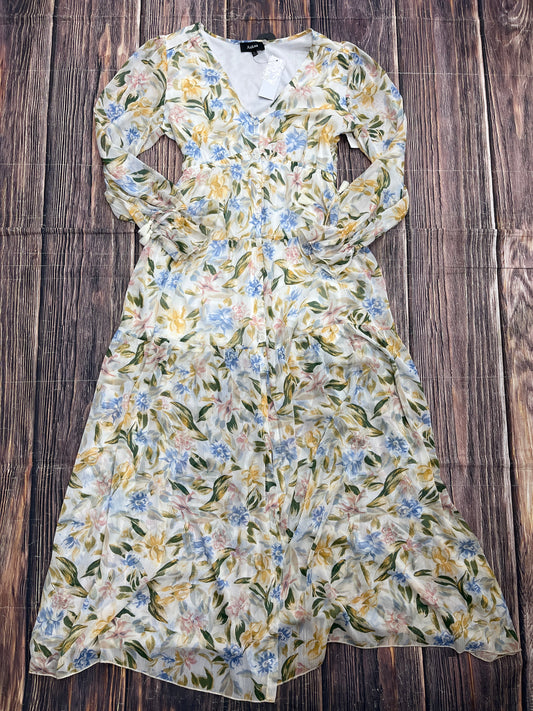 Floral Print Dress Casual Maxi Aakaa, Size L