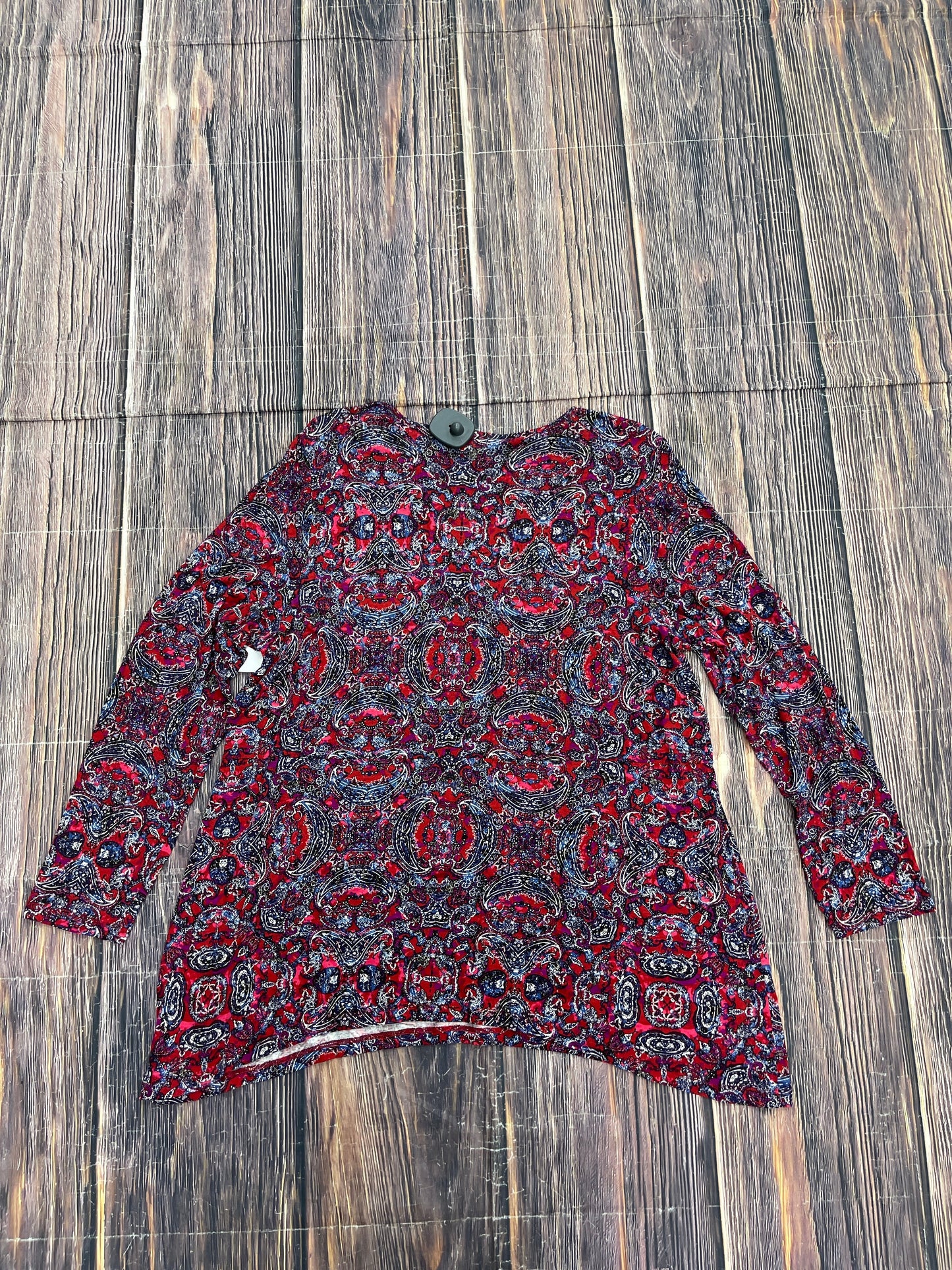 Red Top Long Sleeve Basic J. Jill, Size Petite L