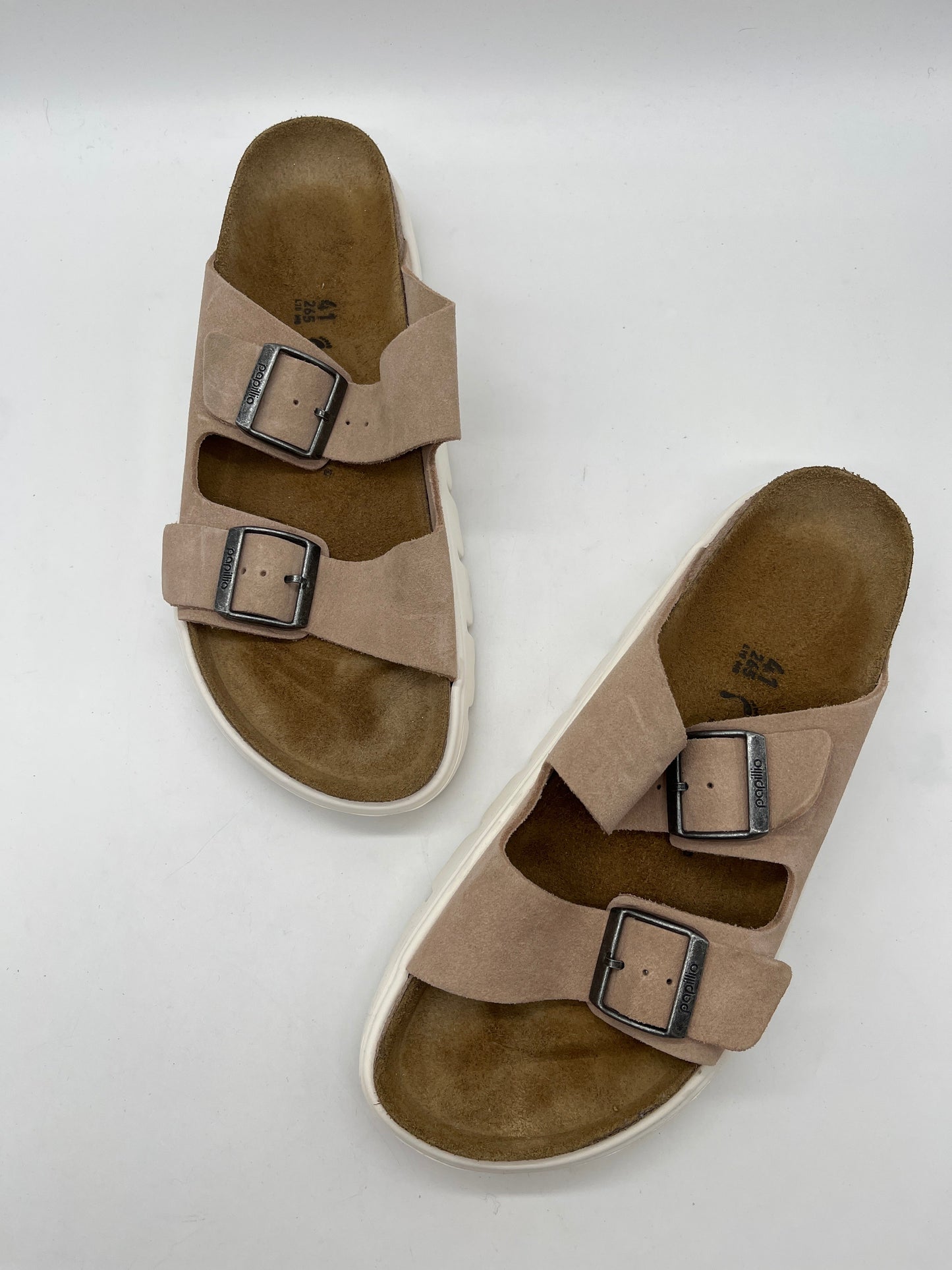 Sandals Flats By Birkenstock In Tan, Size: 10