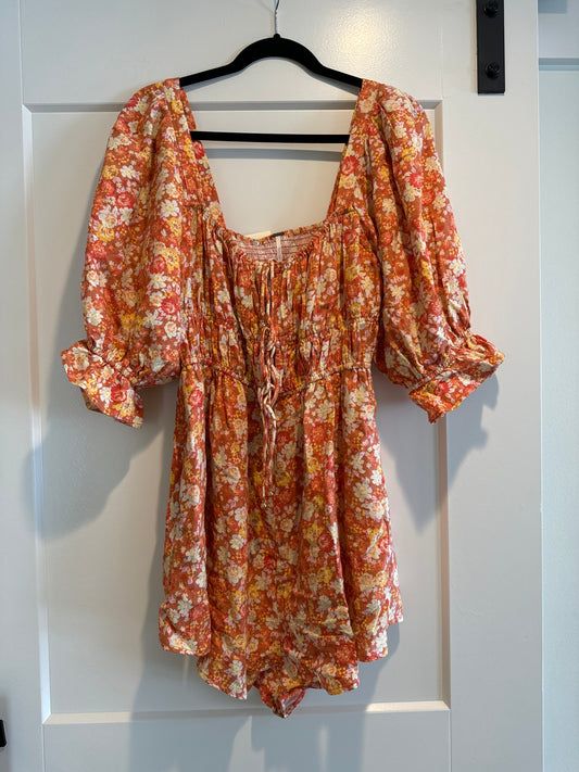 Romper By Free People In Orange, Size: L