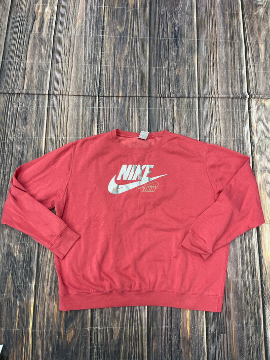 Sweatshirt Crewneck By Nike In Pink, Size: Xl