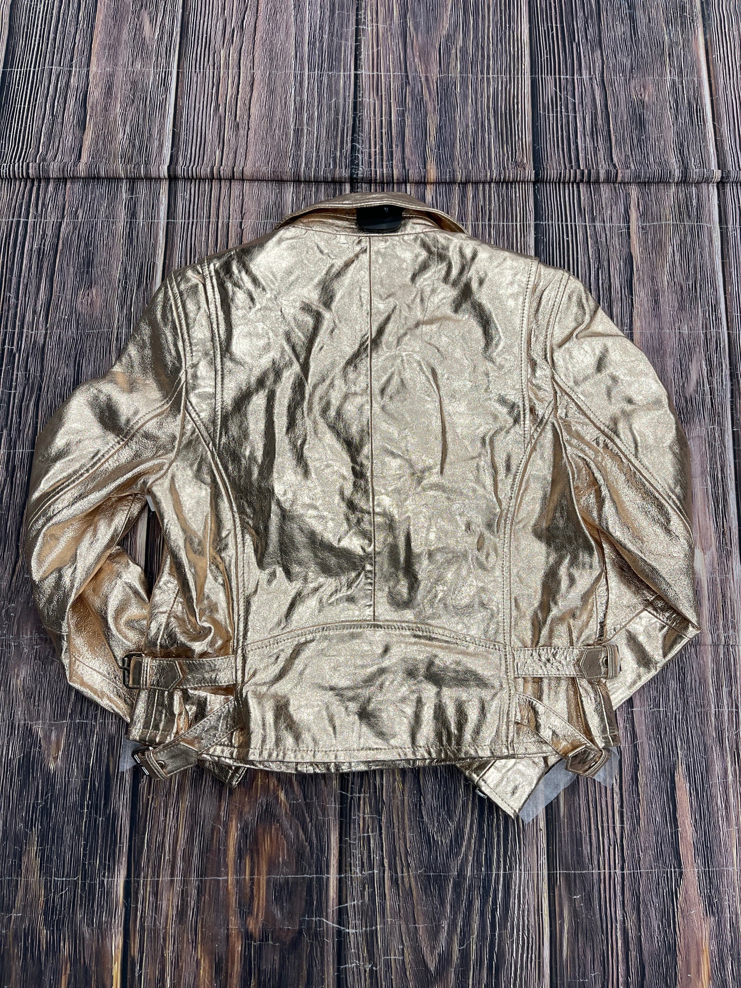 Jacket Leather By Walter Baker In Gold, Size: L