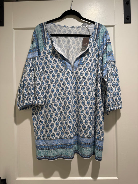 Top Long Sleeve By Pure Jill In Blue, Size: Xl