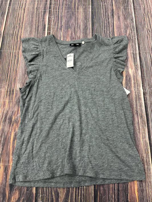 Top Short Sleeve By Express In Grey, Size: M