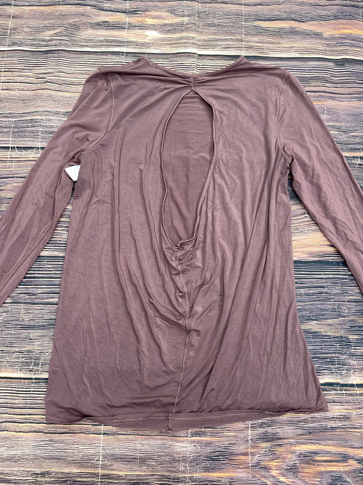 Athletic Top Long Sleeve Crewneck By Lululemon In Purple, Size: S