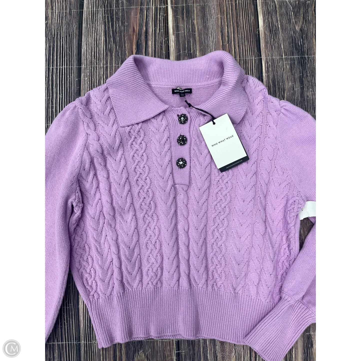 Sweater By Who What Wear In Purple, Size: L