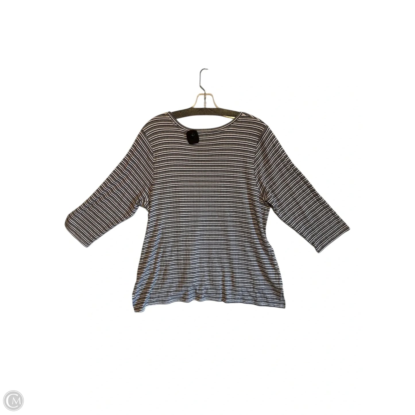 Top Long Sleeve By Cj Banks In Black, Size: 1x
