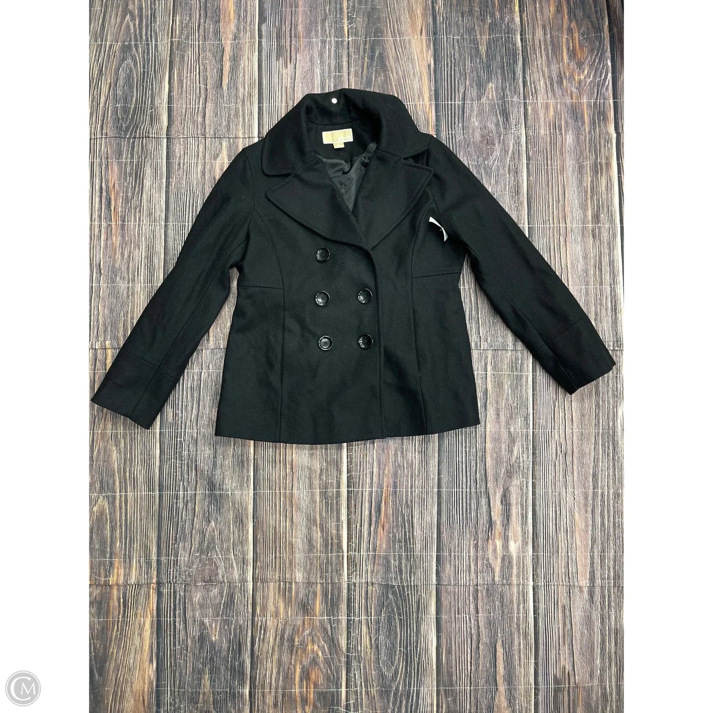 Coat Wool By Michael By Michael Kors In Black, Size: L