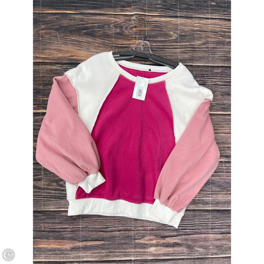 Sweatshirt Crewneck By Clothes Mentor In Pink, Size: L