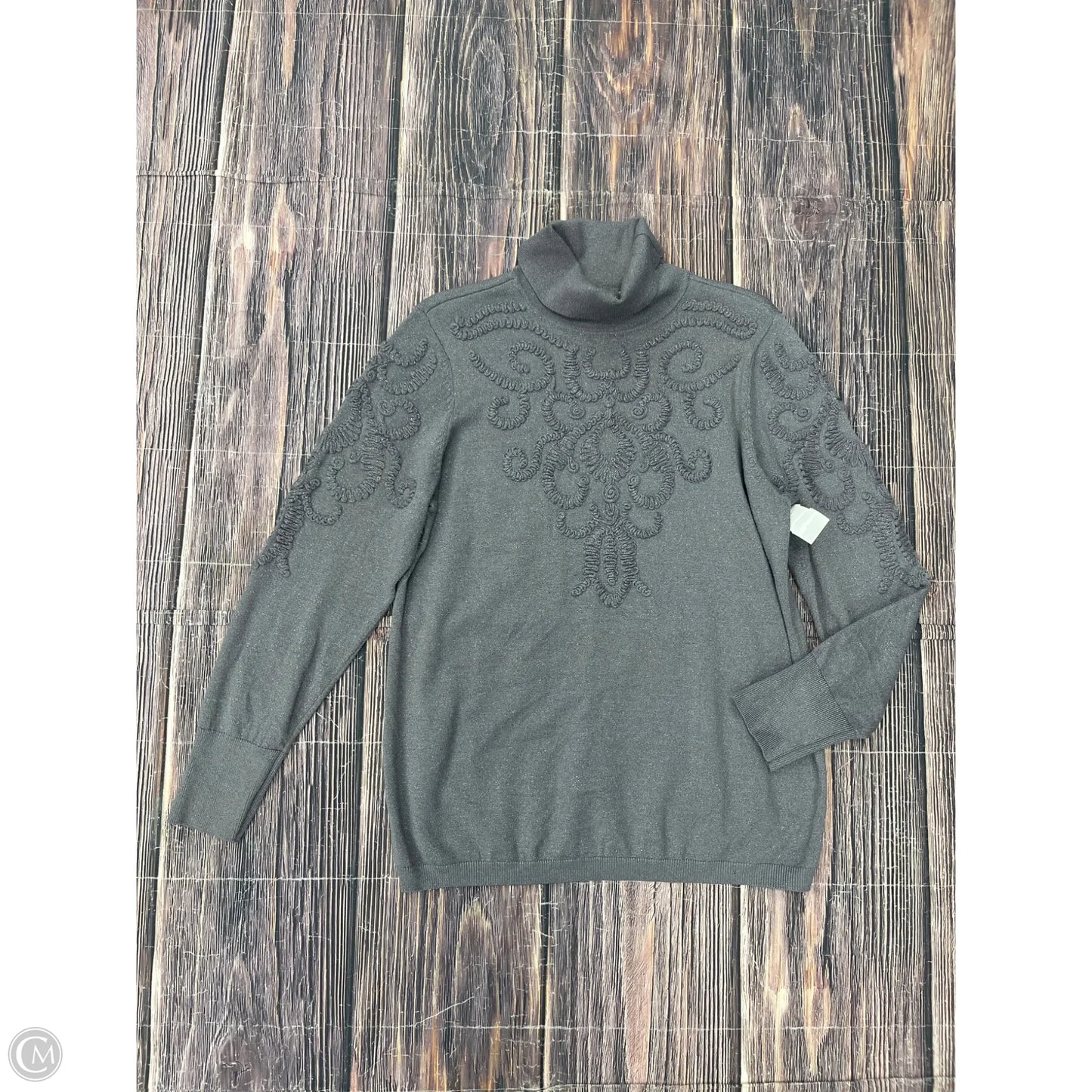 Sweater By Chicos In Grey, Size: L