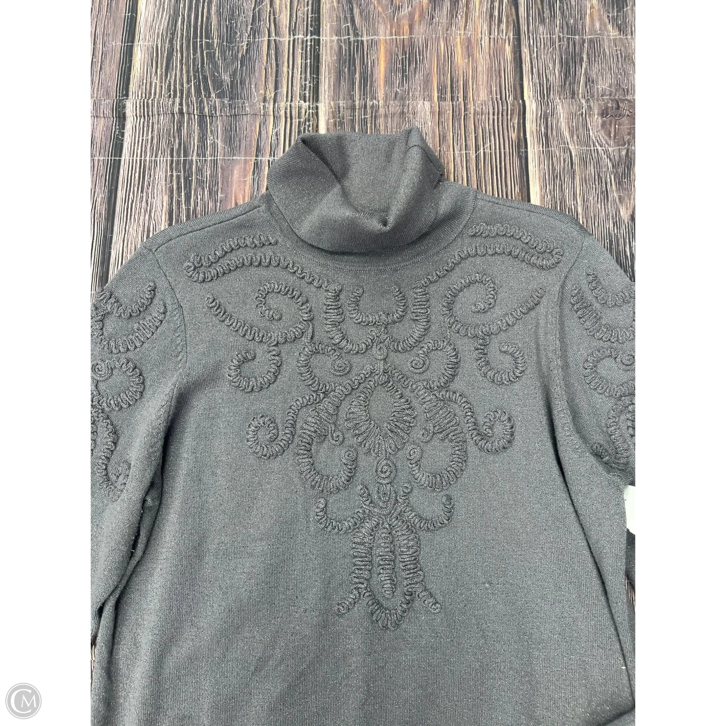 Sweater By Chicos In Grey, Size: L