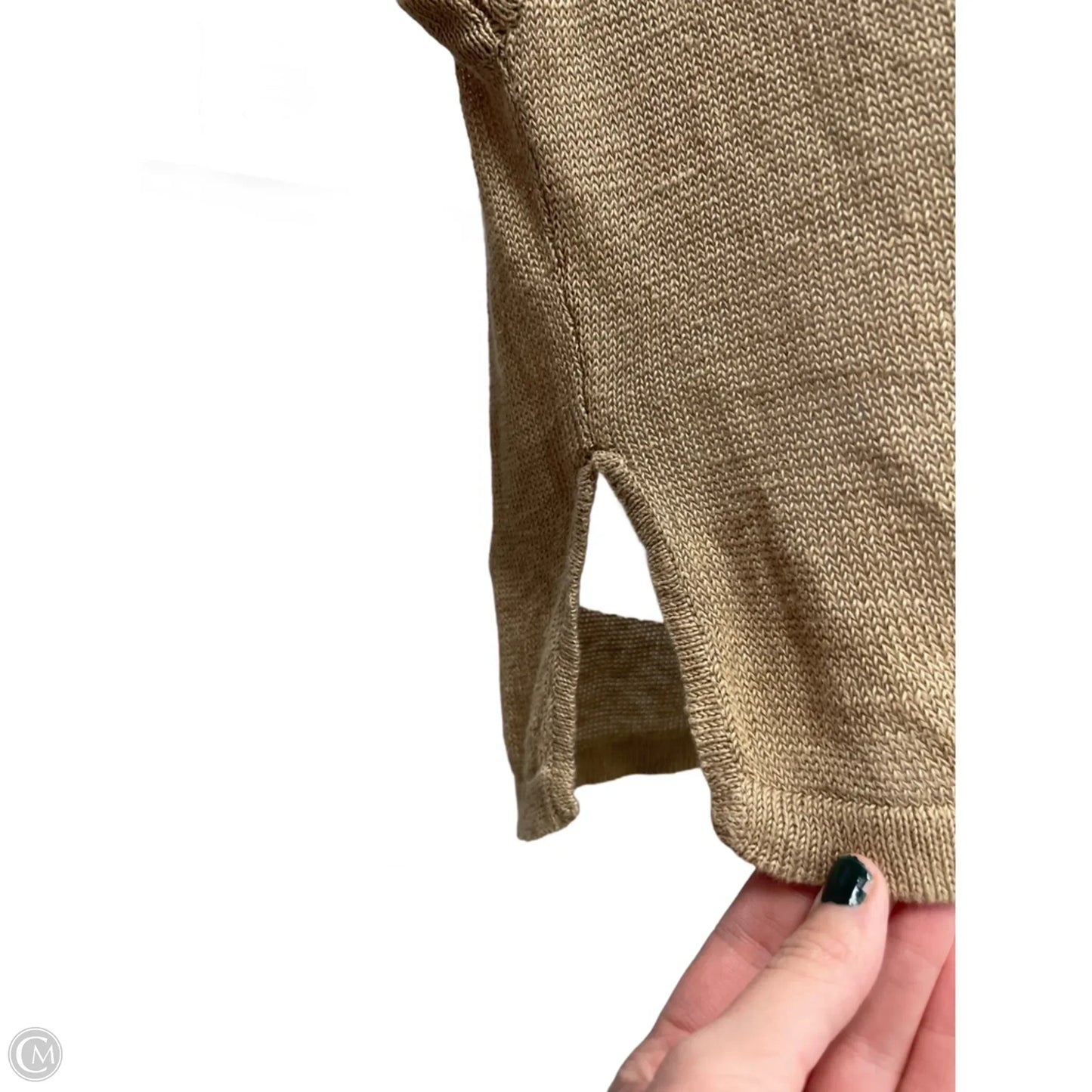 Vest Sweater By Clothes Mentor In Tan, Size: L