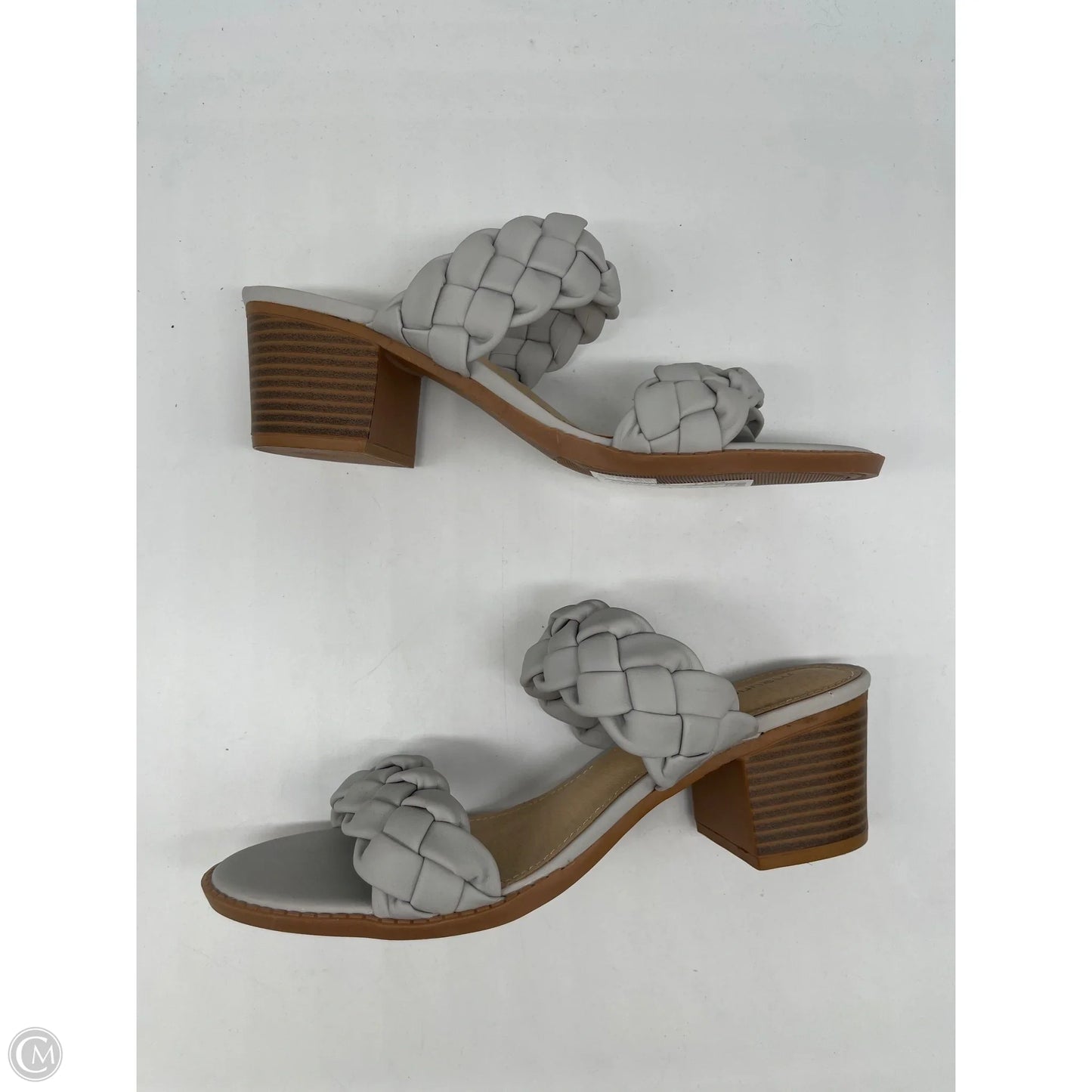 Sandals Heels Block By Maurices In Grey, Size: 10