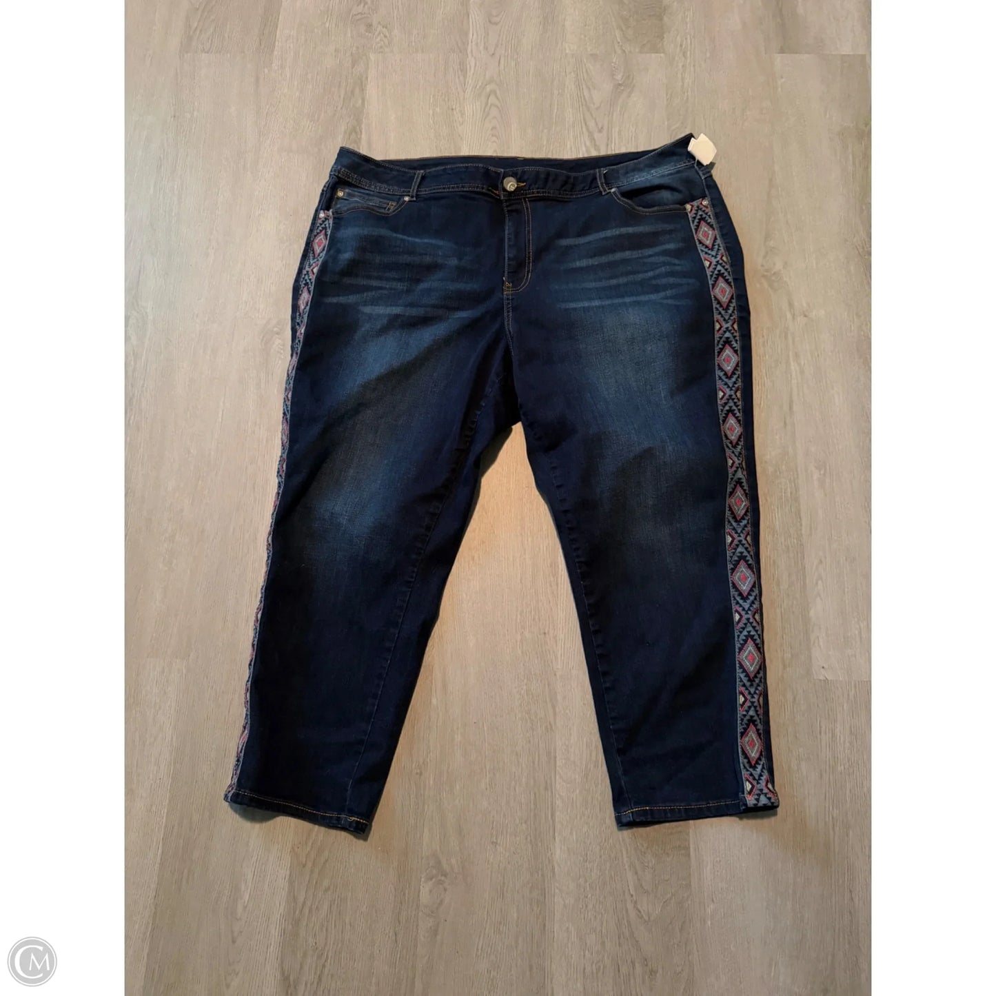 Jeans Cropped By Cato In Blue Denim, Size: 22