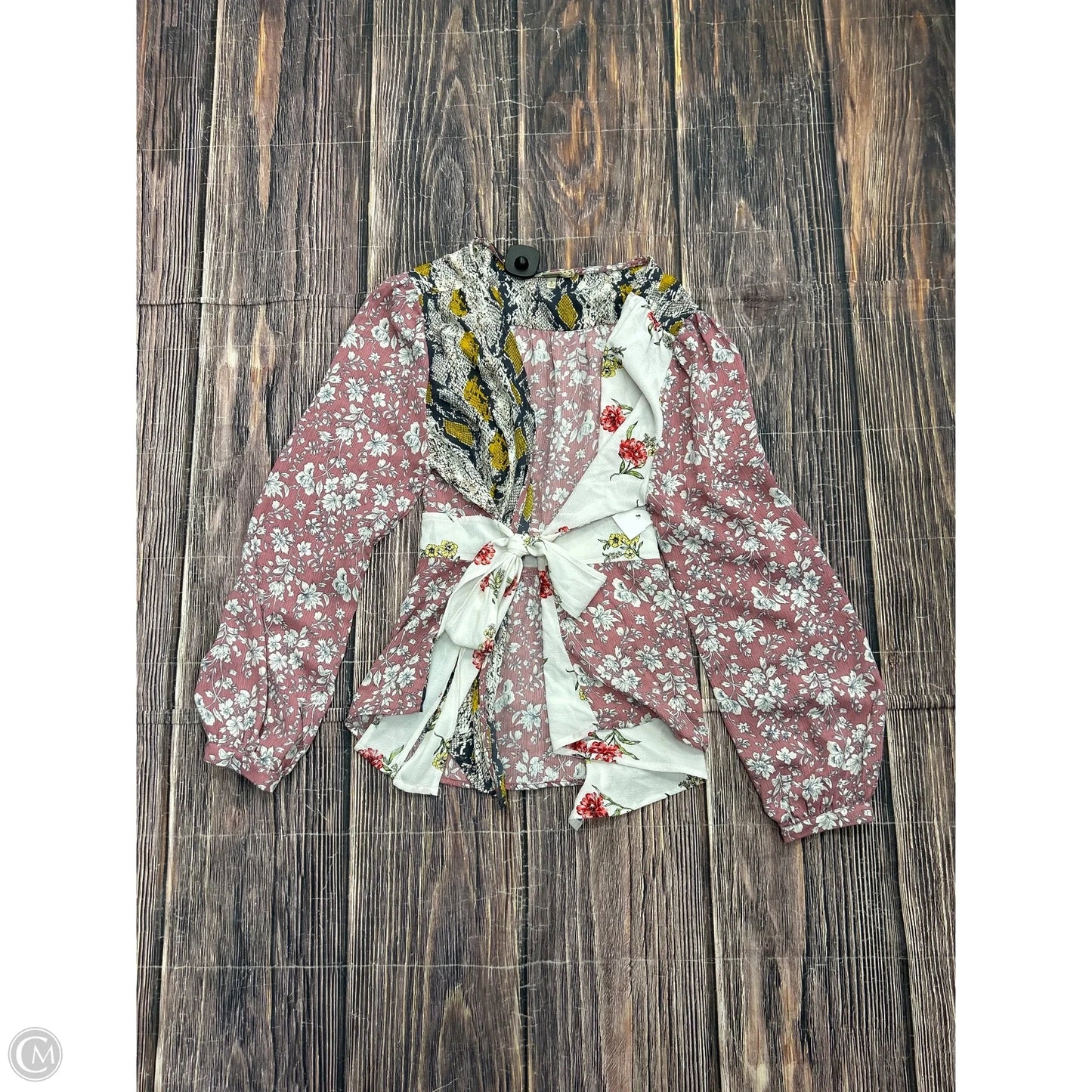 Top Long Sleeve By Bke In Pink, Size: L