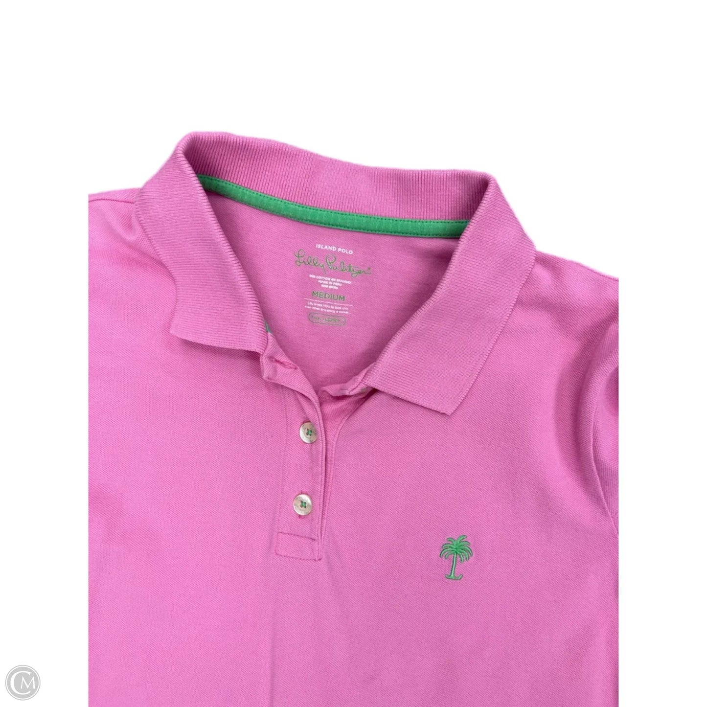 Top Short Sleeve Designer By Lilly Pulitzer In Pink, Size: M