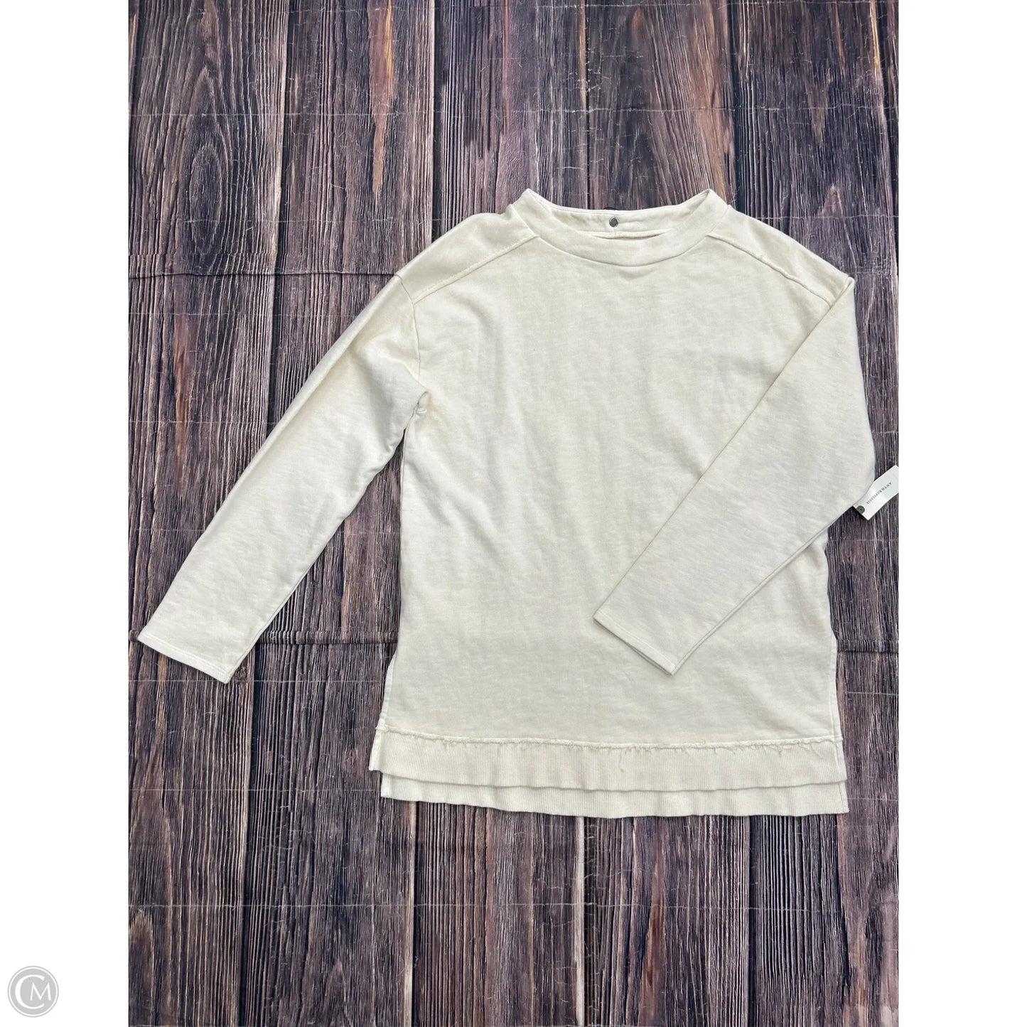 Sweatshirt Crewneck By Pilcro In Cream, Size: L