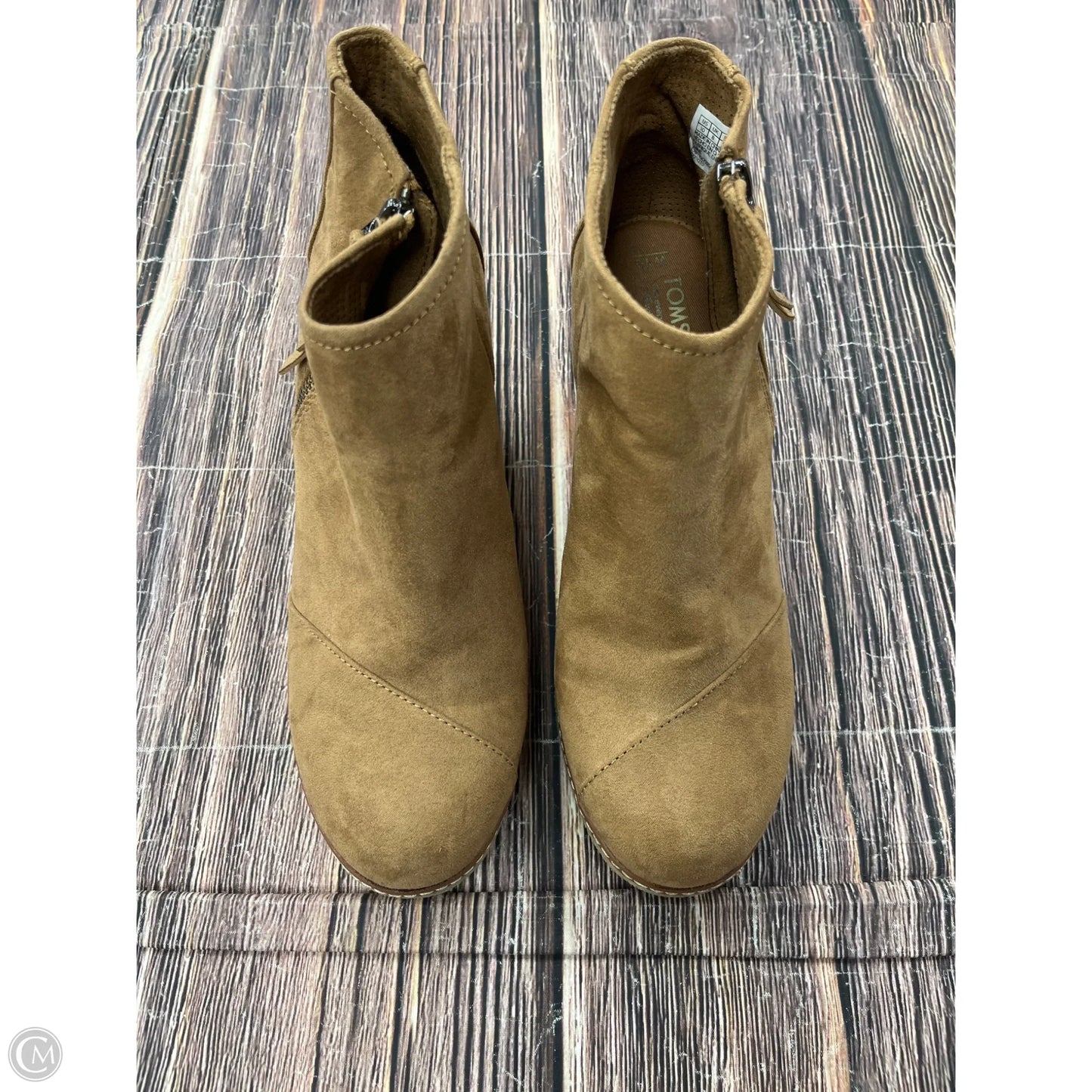 Boots Ankle Heels By Toms In Tan, Size: 10